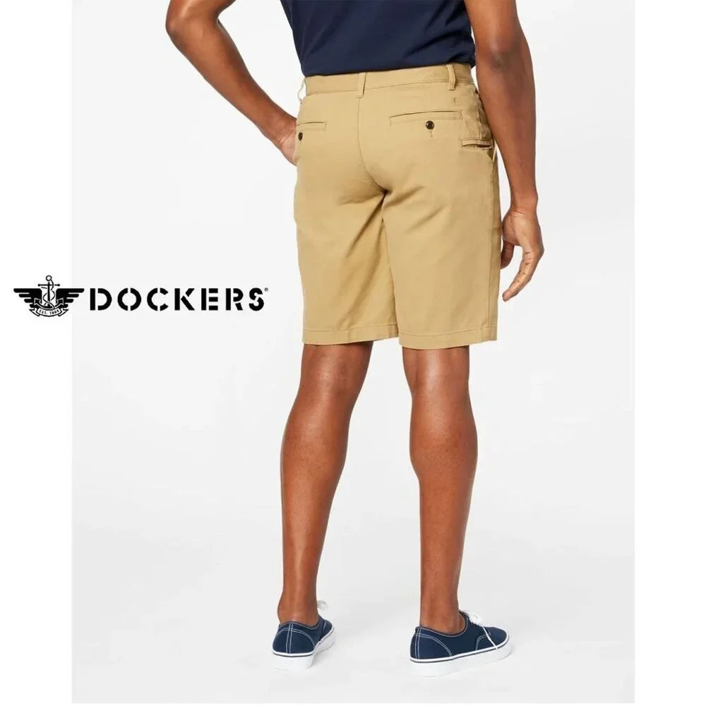 Dockers Men's Khaki Zip fly Comfort Short‎